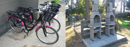 Vélos électriques et barbecues en supplément